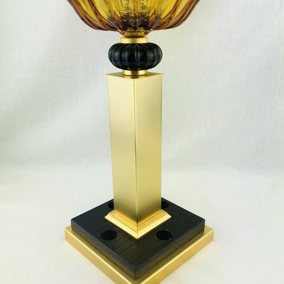 Murano CreArt Venetian 14" Vase Compote 24% Lead C - Picture 10 of 12